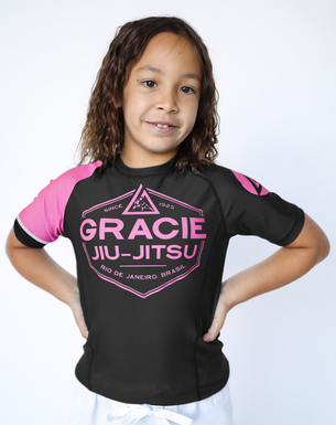 Pink Short-Sleeve Rashguard (Kids)