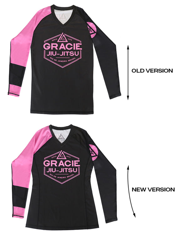 Pink Rank Long-Sleeve Rashguard V2 (Women) | Gracie Lifestyle