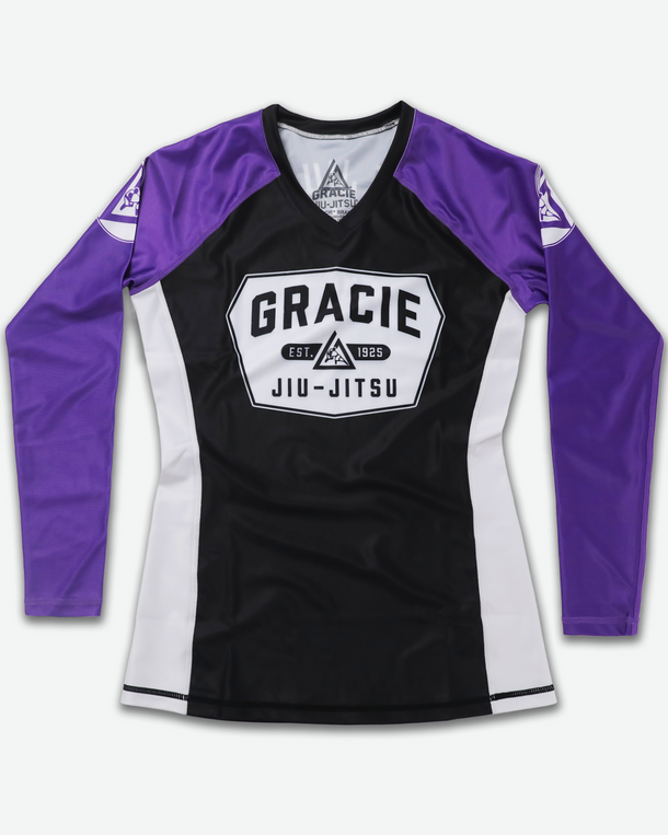 Rashguard de manga comprida clássico roxo (feminino)