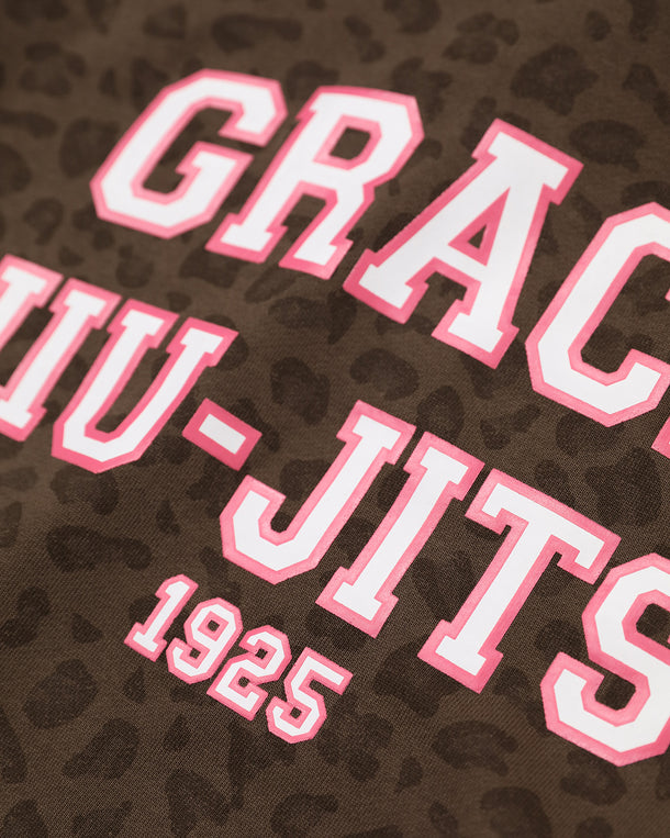 Pink Collegiate Hoodie (Brown Leopard)