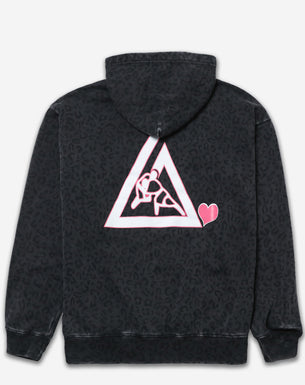 Pink Collegiate Hoodie (Black Leopard)