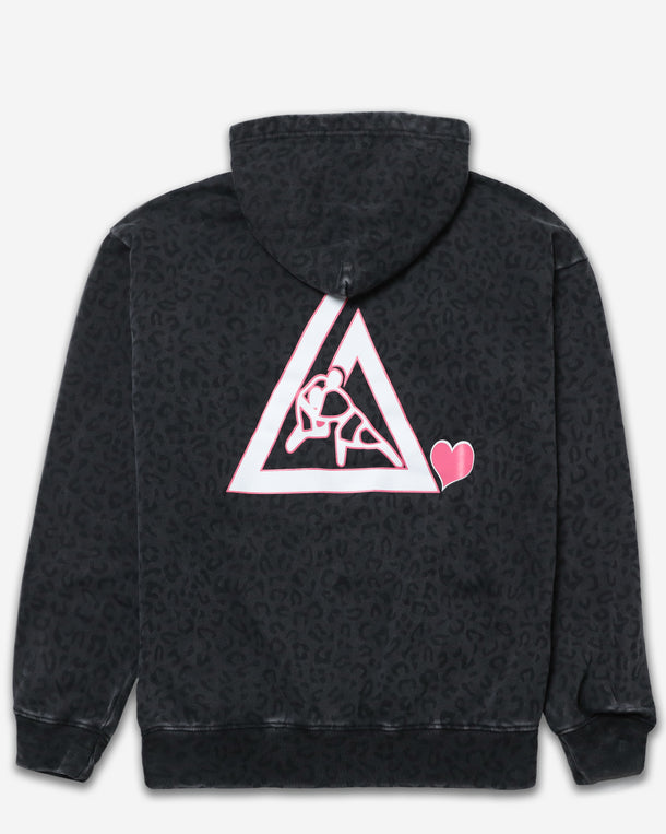 Pink Collegiate Hoodie (Black Leopard)