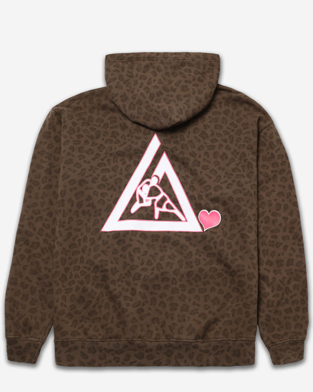 Pink Collegiate Hoodie (Brown Leopard)
