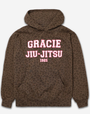 Pink Collegiate Hoodie (Brown Leopard)
