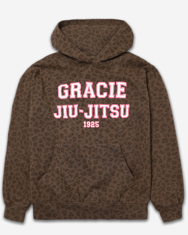 Pink Collegiate Hoodie (Brown Leopard)