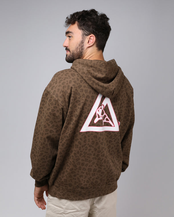 Pink Collegiate Hoodie (Brown Leopard)