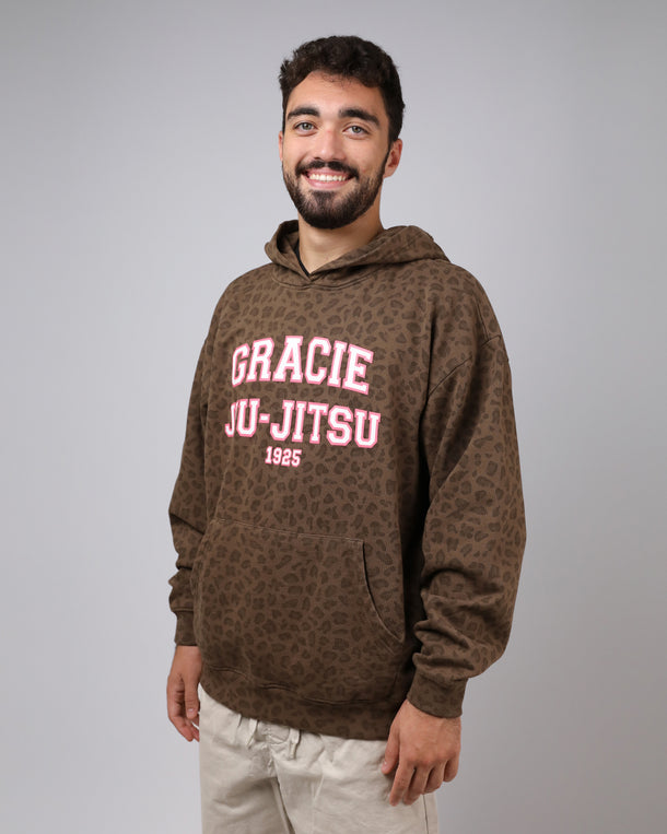 Pink Collegiate Hoodie (Brown Leopard)