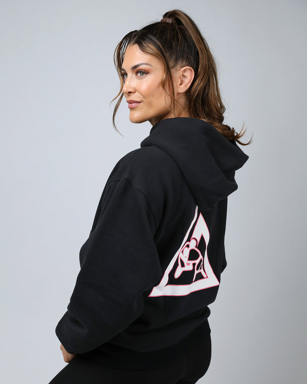 Pink Collegiate Hoodie (Black)