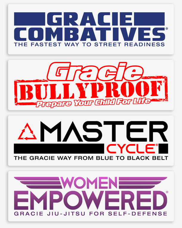 Pegatina del programa Gracie Jiu-Jitsu (9 pulgadas)