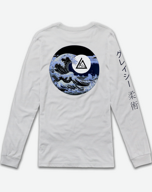 Silver Midnight Wave Long-Sleeve Tee (Men)