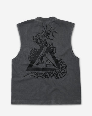 Charcoal Snake Heavyweight Muscle Tee (Men)