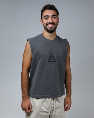 Charcoal Snake Heavyweight Muscle Tee (Men)