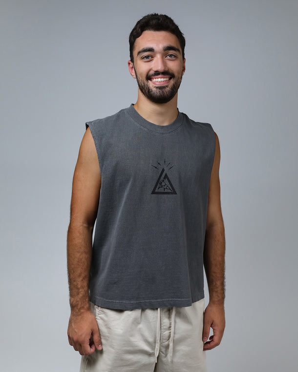 Charcoal Snake Heavyweight Muscle Tee (Men)